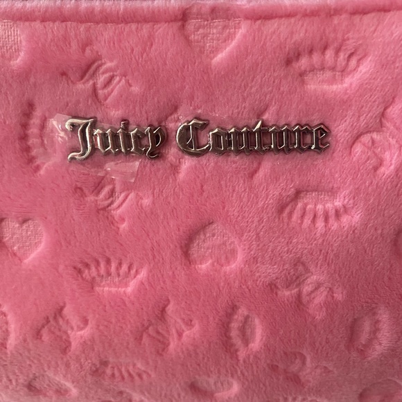 Juicy Couture Zippered Travel Cosmetic Bag With Clear Toiletry Bottle - Picture 9 of 9